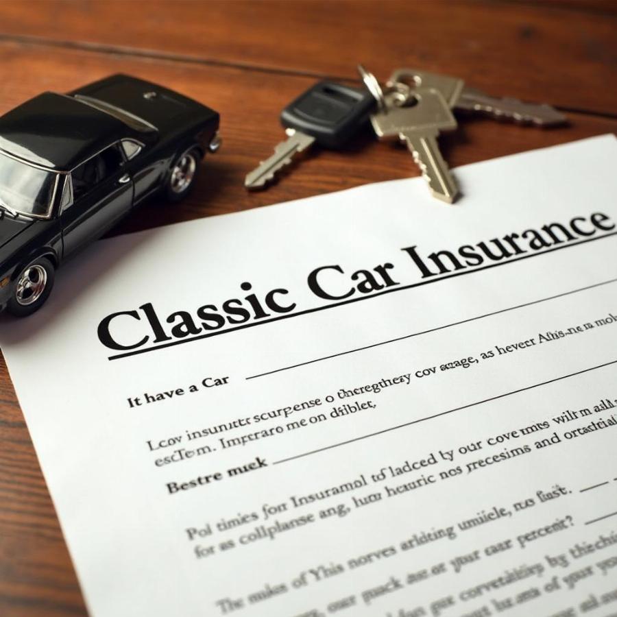 Classic Car Insurance Policy Document