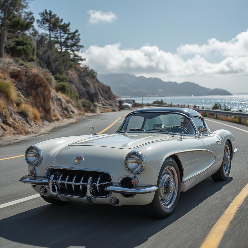 Classic Car Enjoying a Scenic Drive