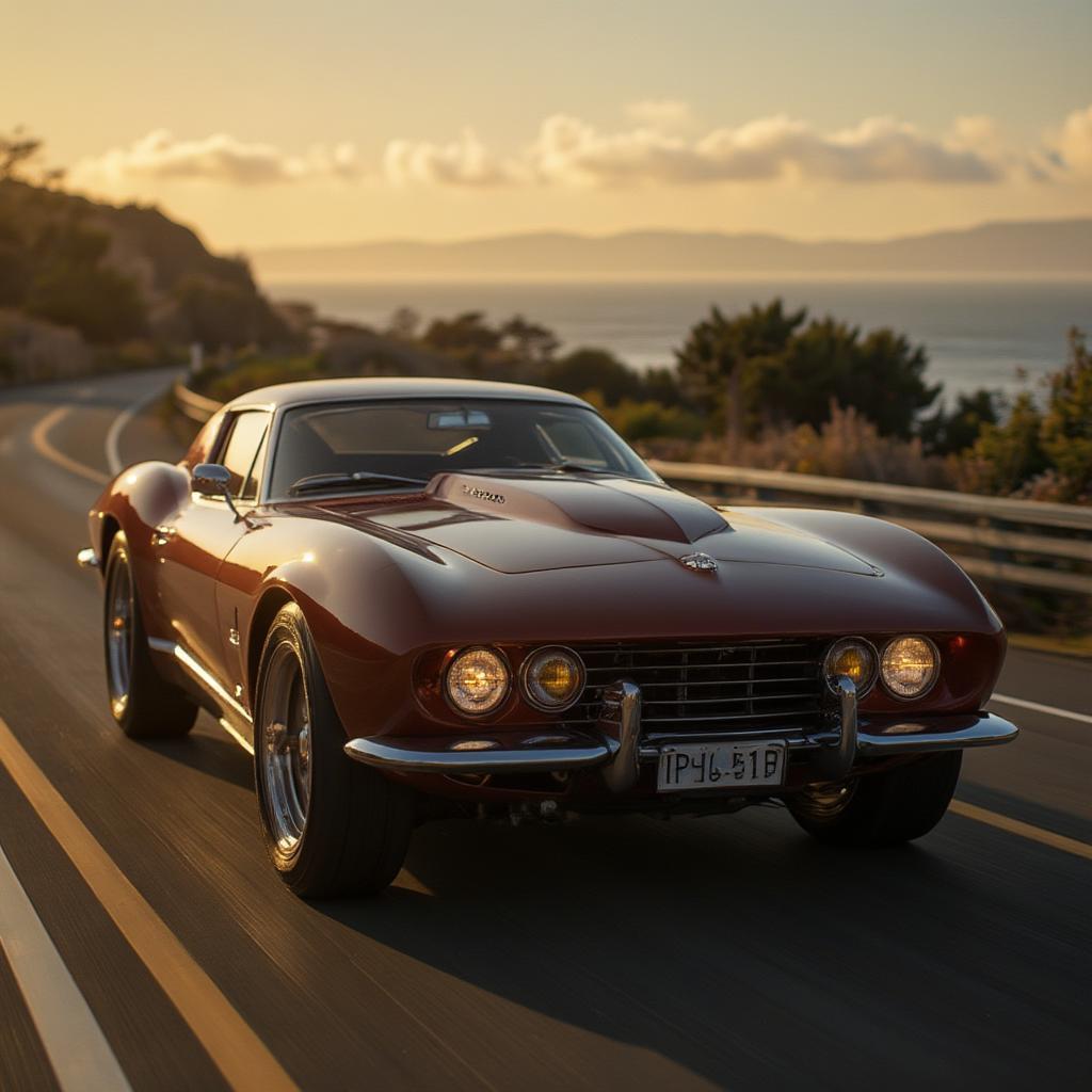 Classic Car on the Open Road - Insured and Protected