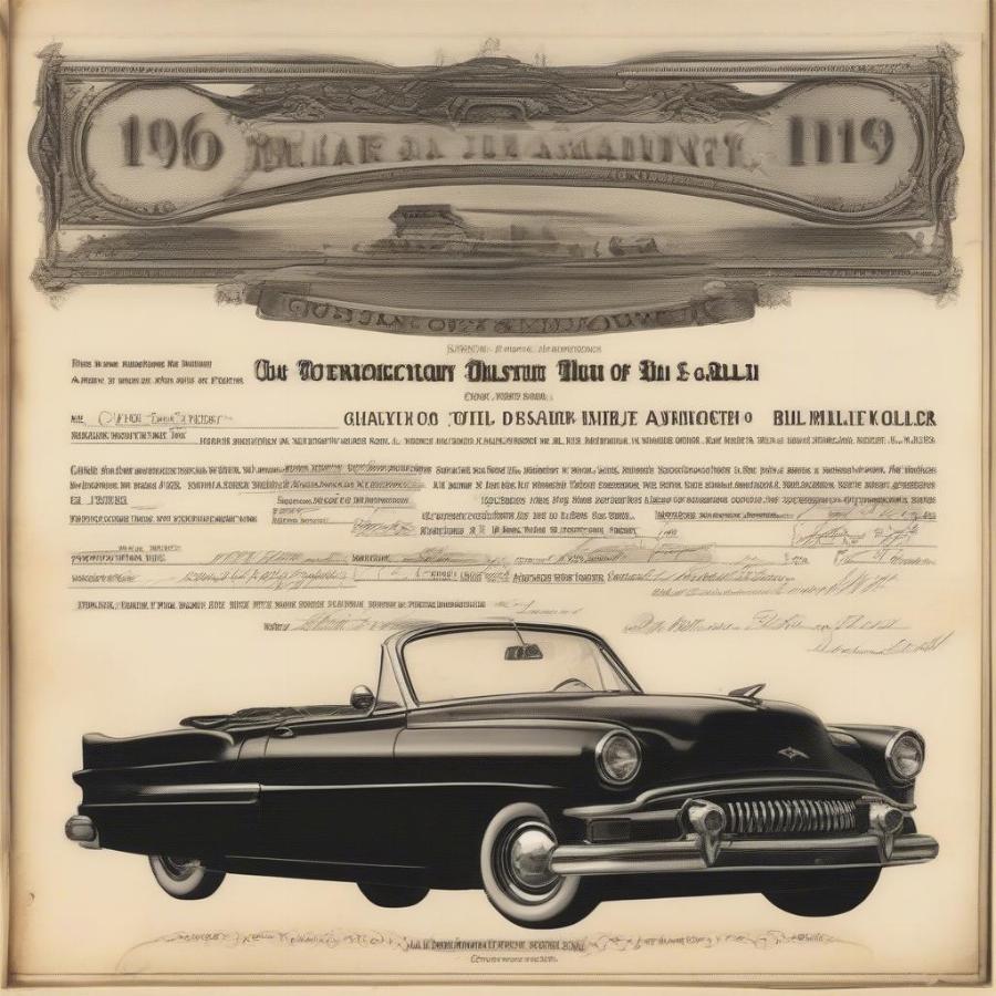 Classic Car Ownership Documents: Title and Bill of Sale