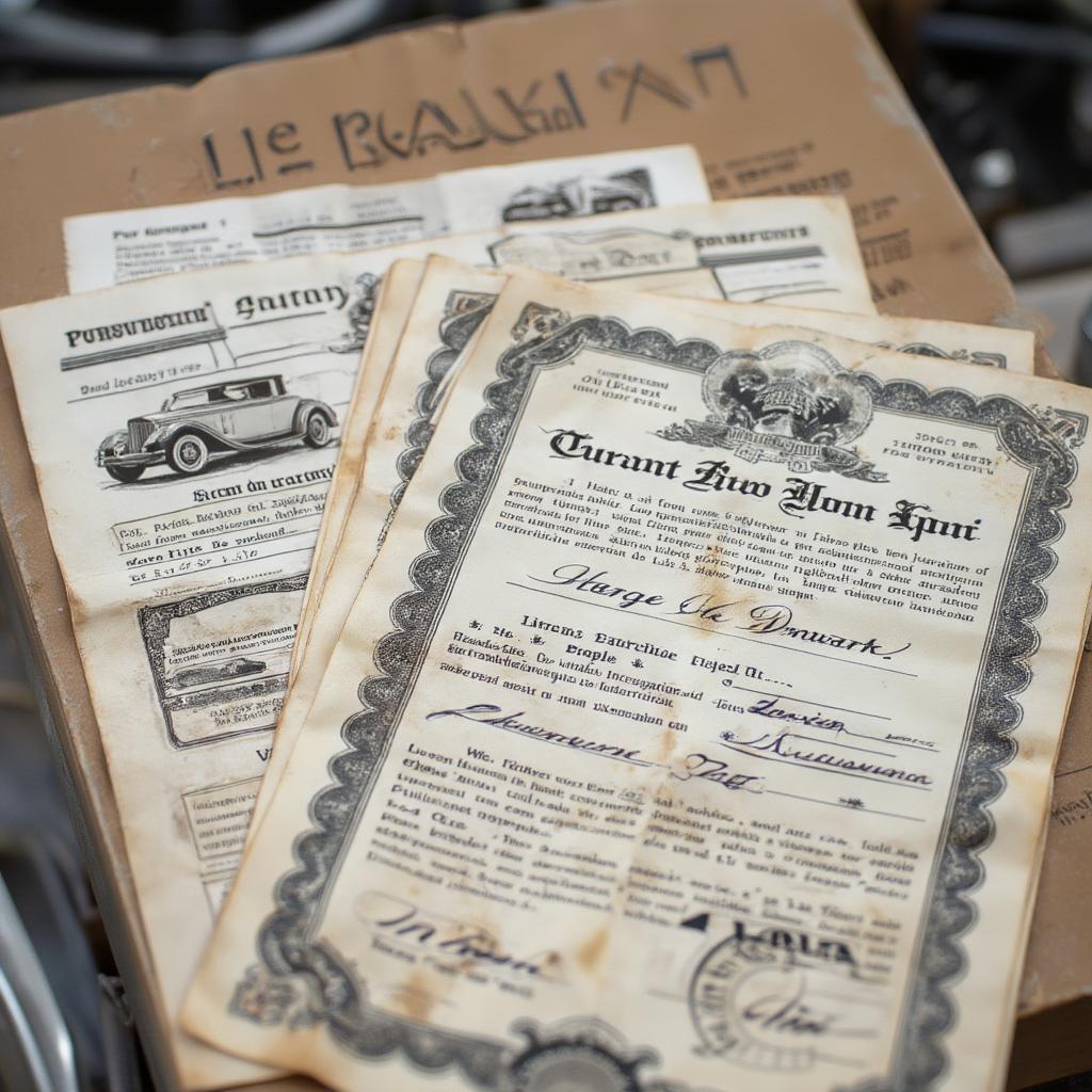 Classic Car Paperwork and Title