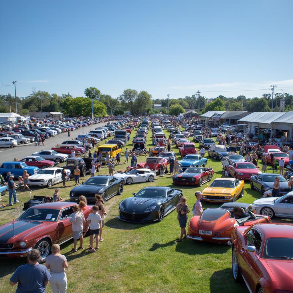 Classic Cars Displayed at a Car Show