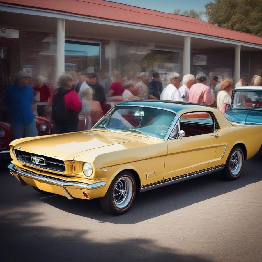 Searching for a 1966 Mustang at a Classic Car Show