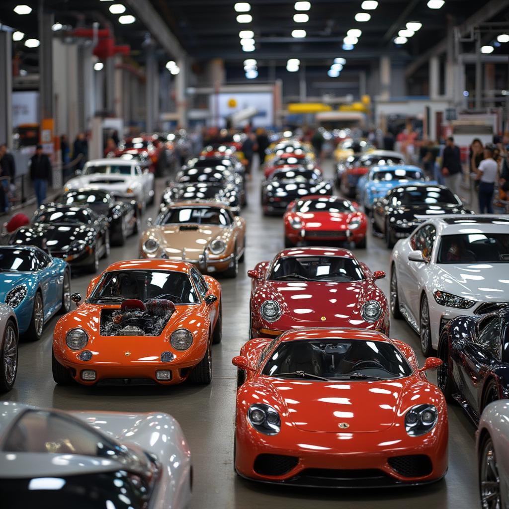 vintage car display at nec birmingham