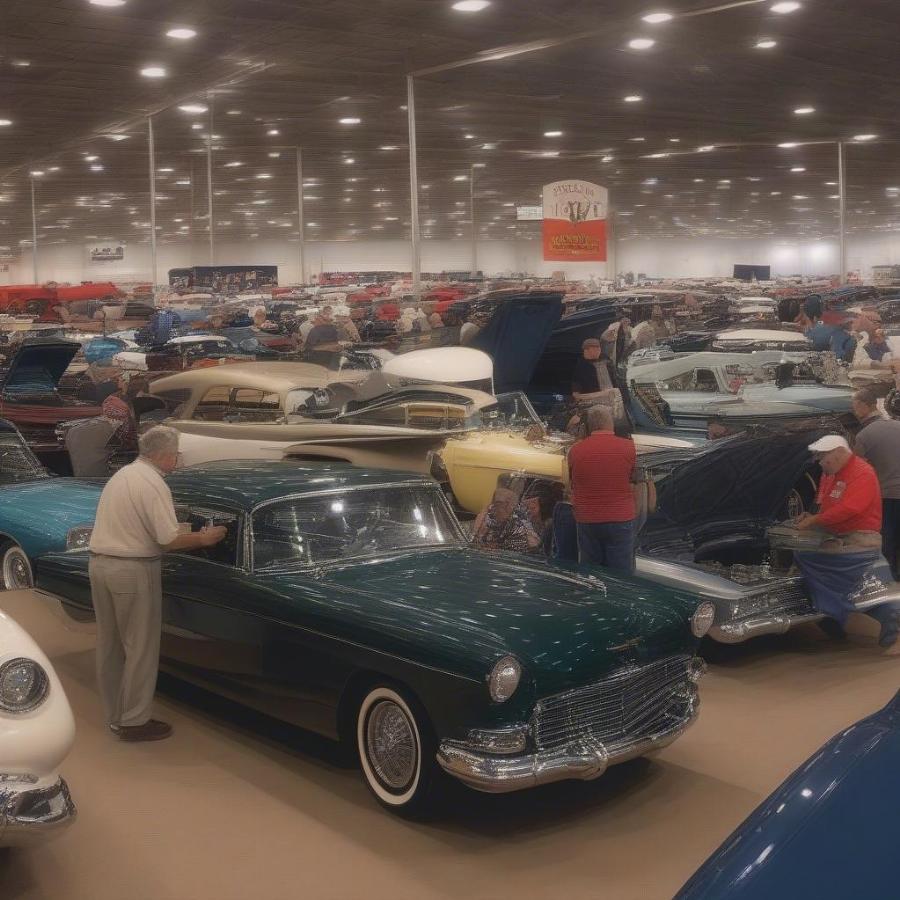 Vendors Selling Parts and Accessories at a Classic Car Show