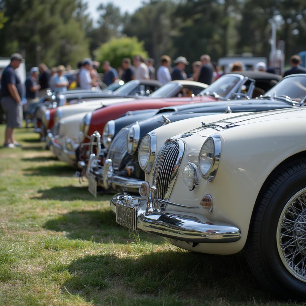 Classic Cars on Display at a Concours Event