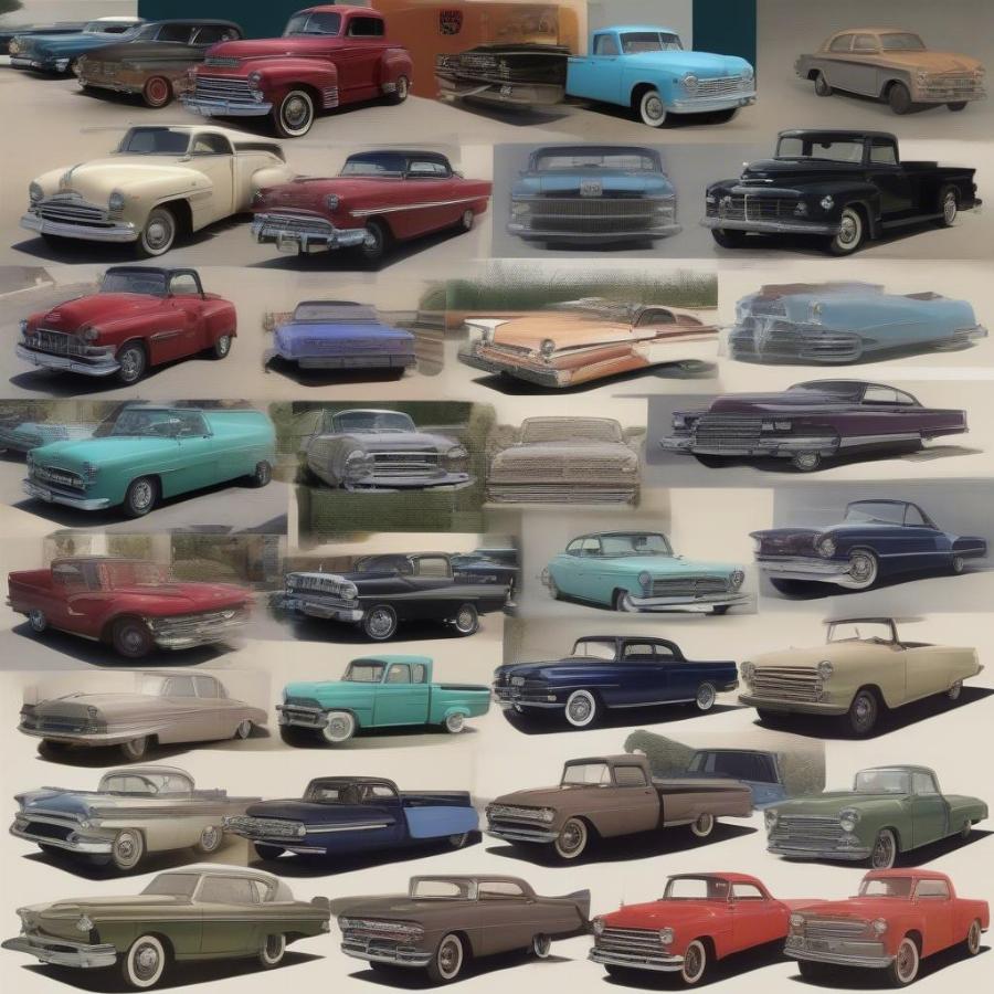 Classic cars and trucks for sale across different eras and styles.