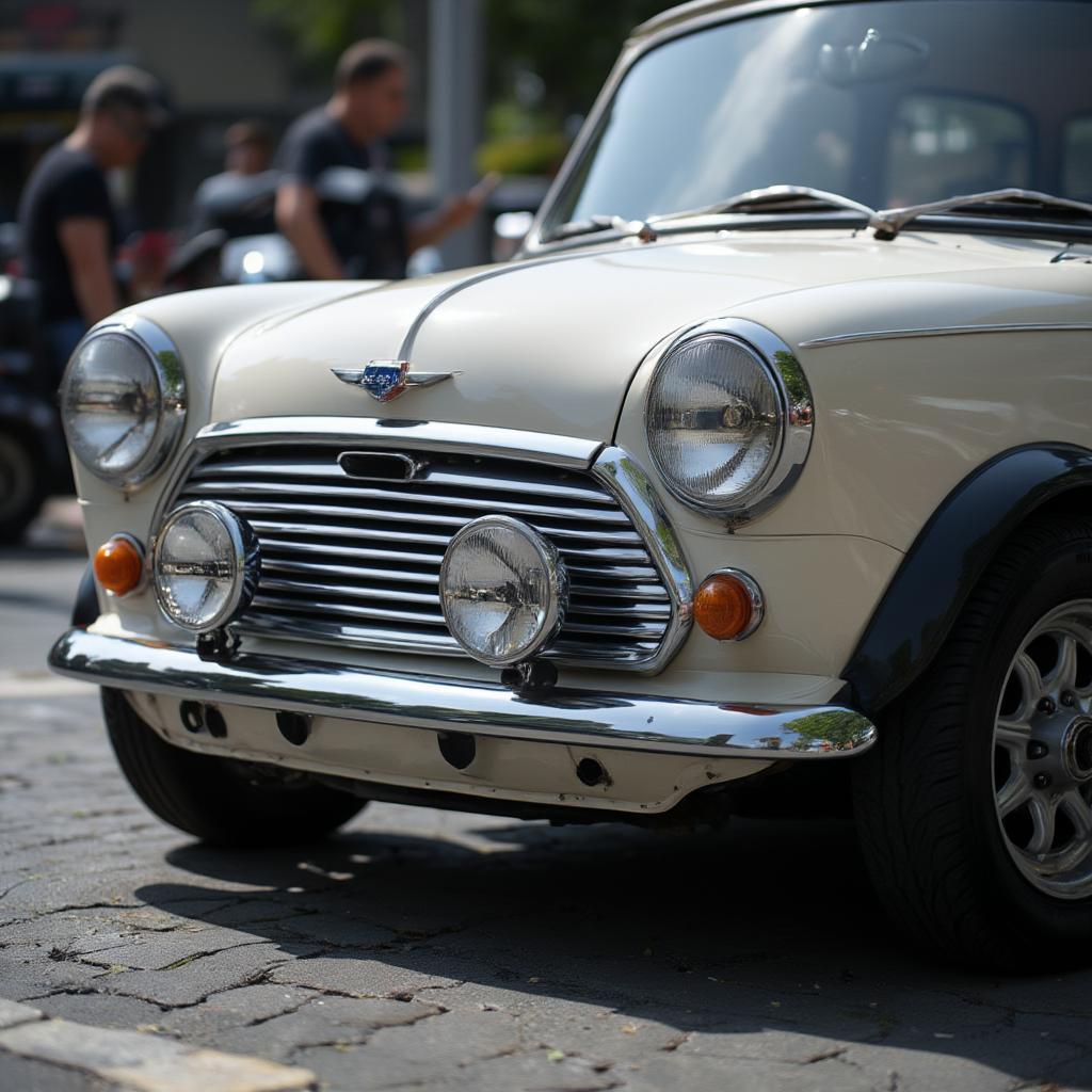 classic mini cooper front view