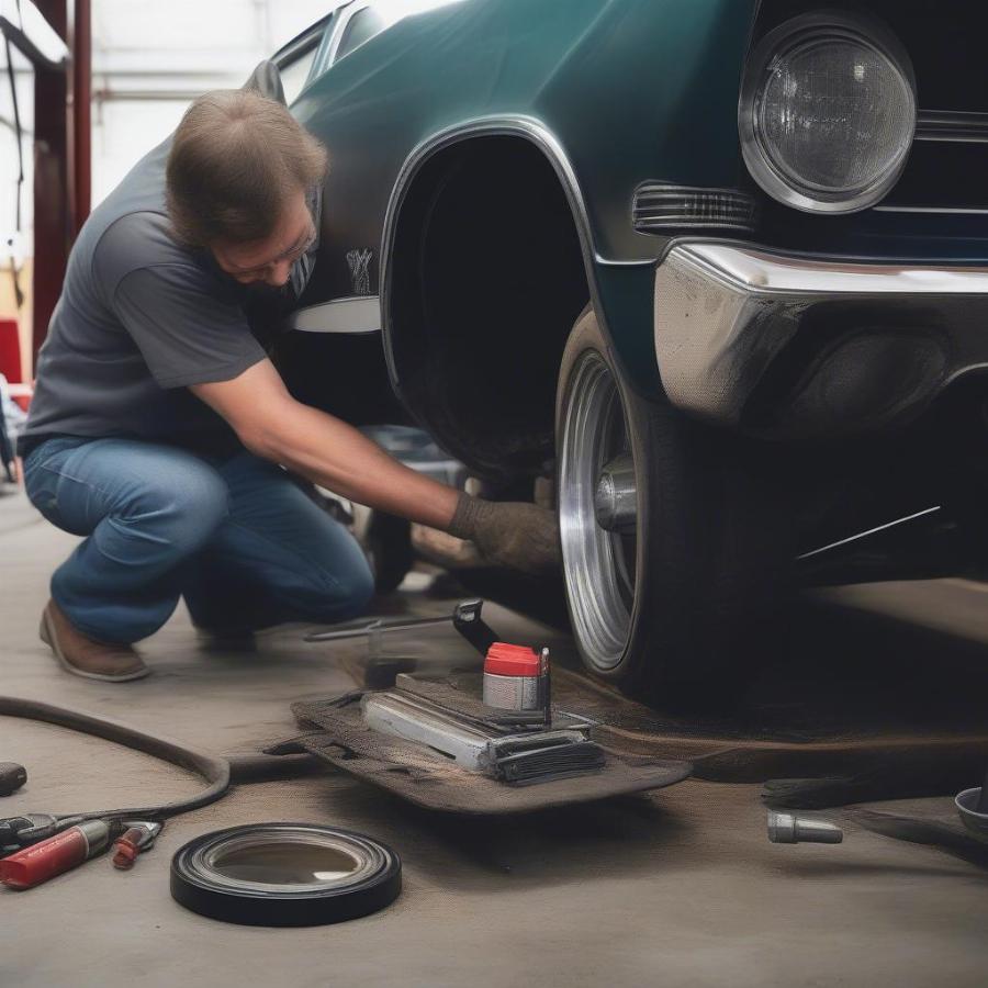 Inspecting a Classic Muscle Car for Rust and Damage