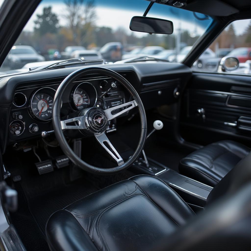 classic muscle car interior