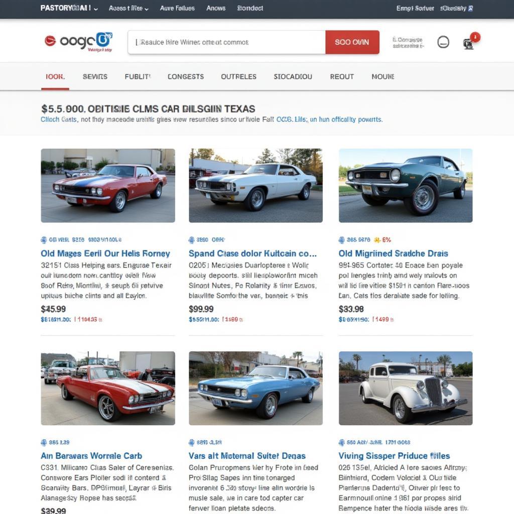 Classic Muscle Cars Listed on Online Classifieds in Texas