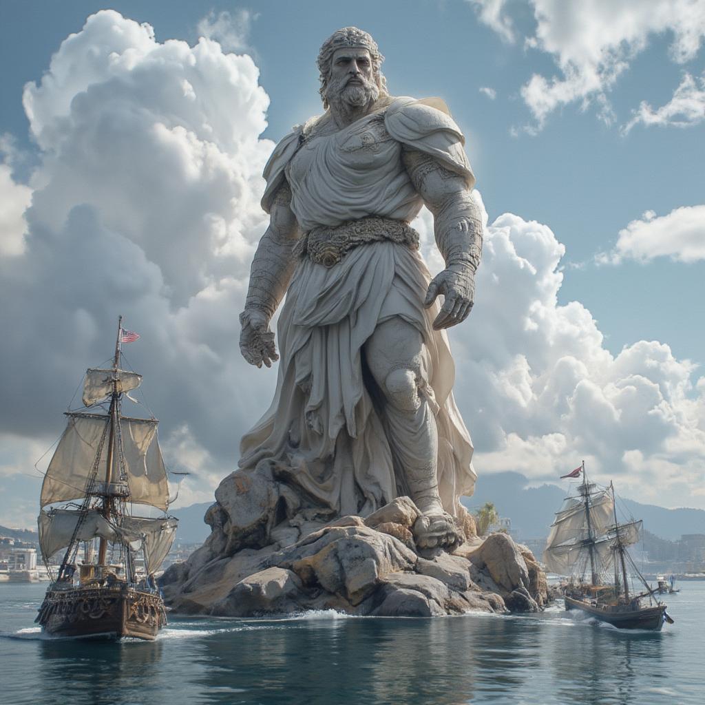 Colossus of Rhodes: Ancient Greek Statue Guarding the Harbor