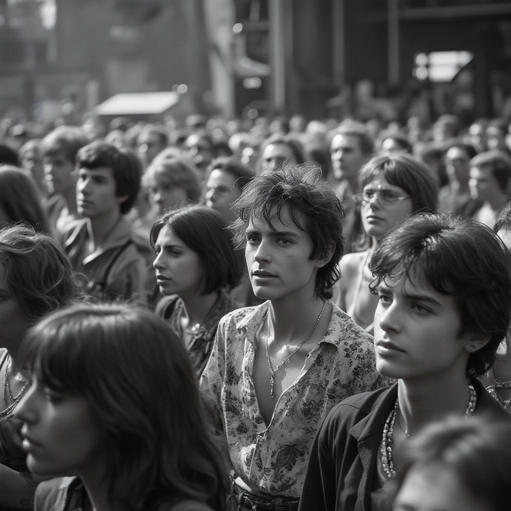 1960s Concert Crowd