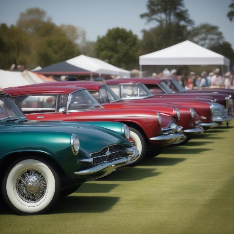 Concours d'Elegance featuring pristine classic cars