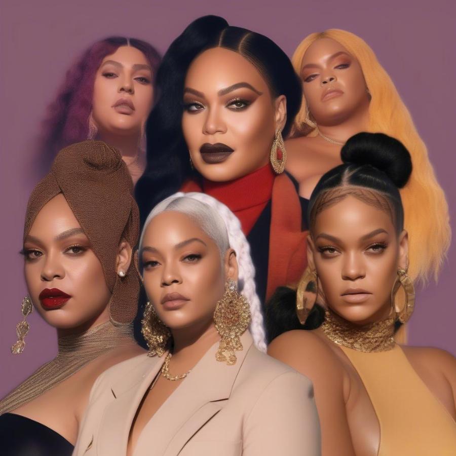 Contemporary Black Female Pop Artists Beyoncé, Rihanna, Lizzo, and Doja Cat