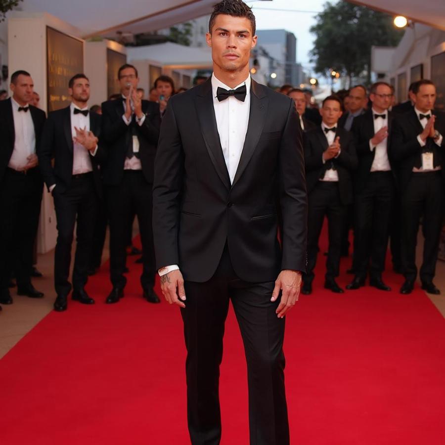 Cristiano Ronaldo Stylish Red Carpet Appearance