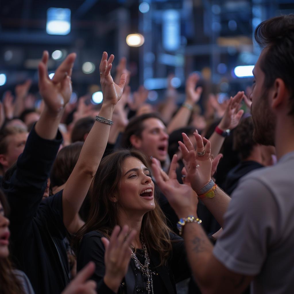 Enthusiastic Audience Enjoying Live Music