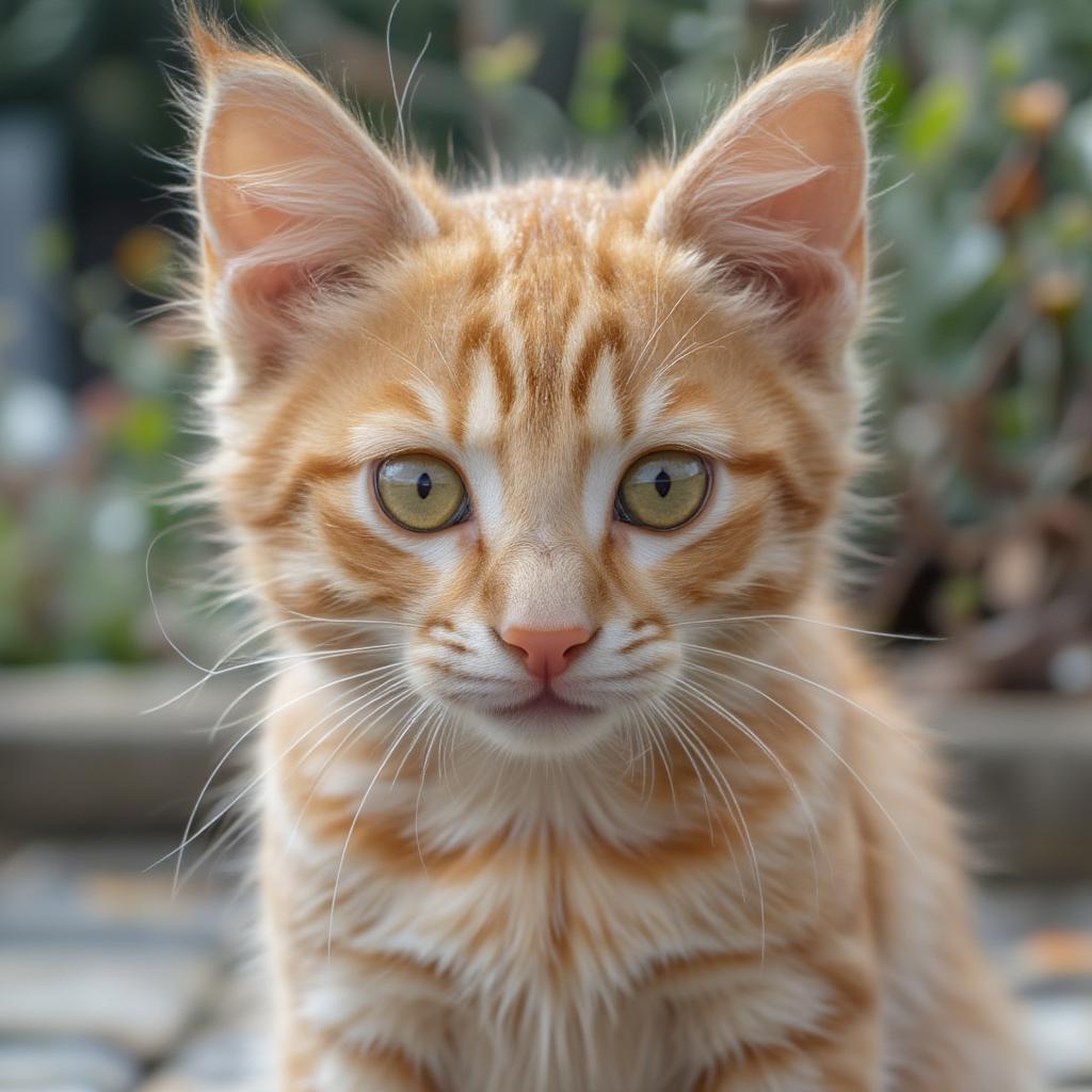 A ginger kitten looking adorable