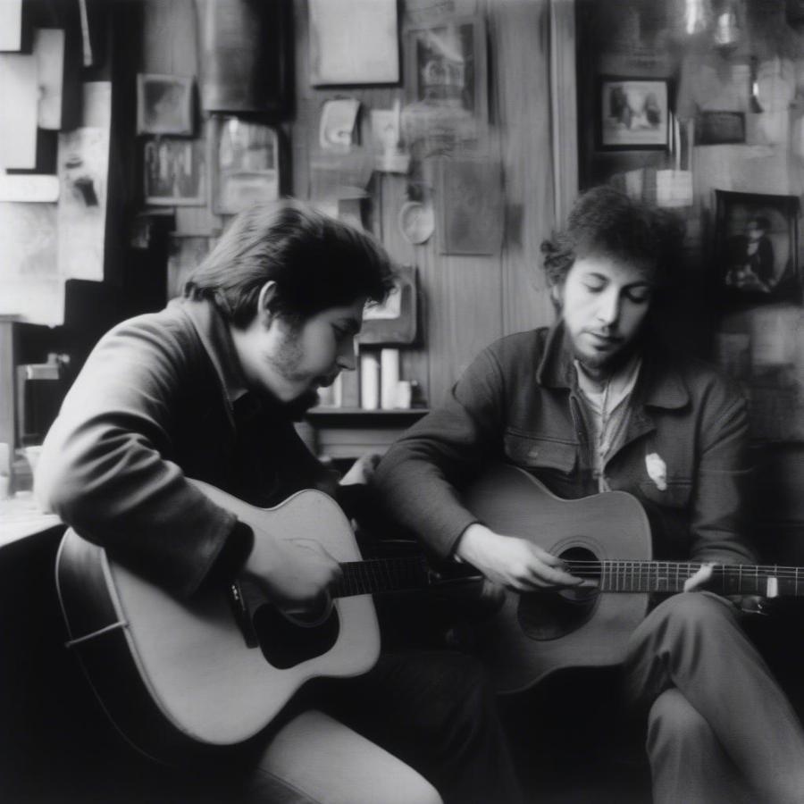 Dave Van Ronk and Bob Dylan in Greenwich Village