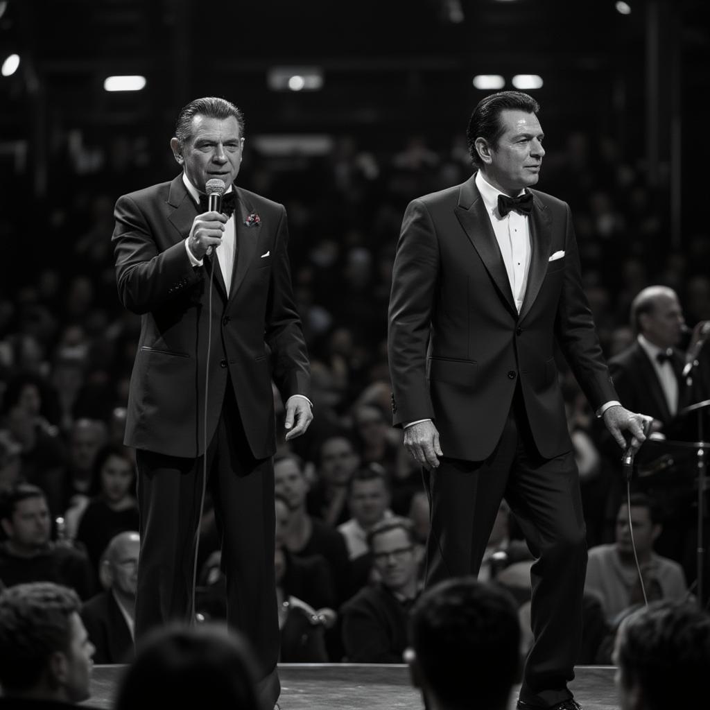 dean martin and frank sinatra perform onstage