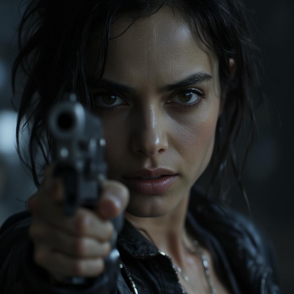 Kangana Ranaut portraying the fierce Agent Agni in Dhaakad