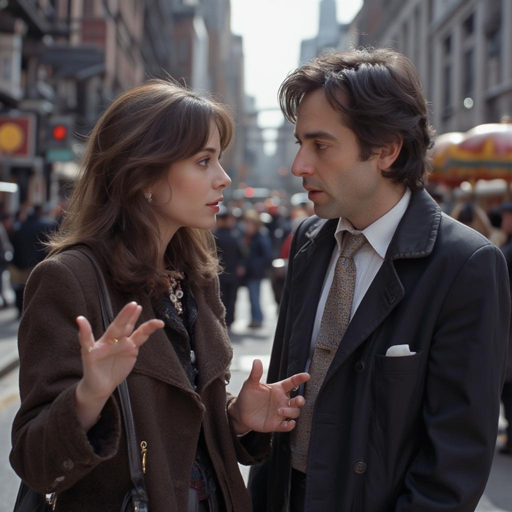 Diane Keaton and Woody Allen in a Scene from Annie Hall