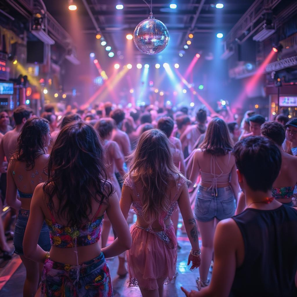 disco birthday dance floor crowded