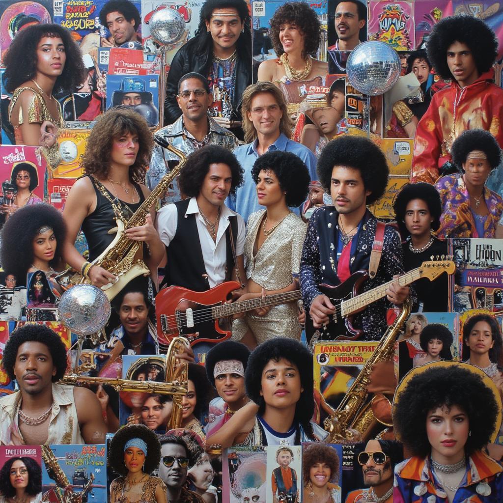 disco funk soul music collage