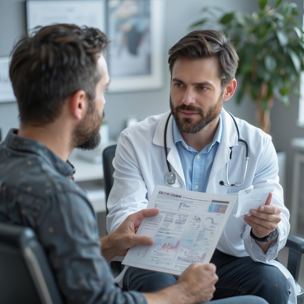 Doctor Consulting Patient About Low Testosterone