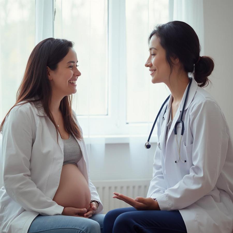 Doctor consulting a pregnant patient