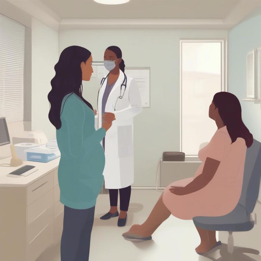 Doctor Consulting with Pregnant Patient