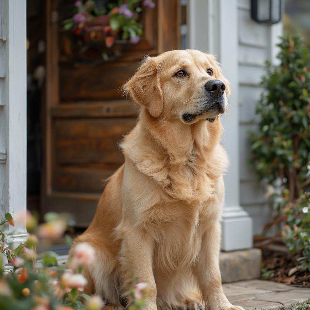 loyal-dog-waiting-patiently