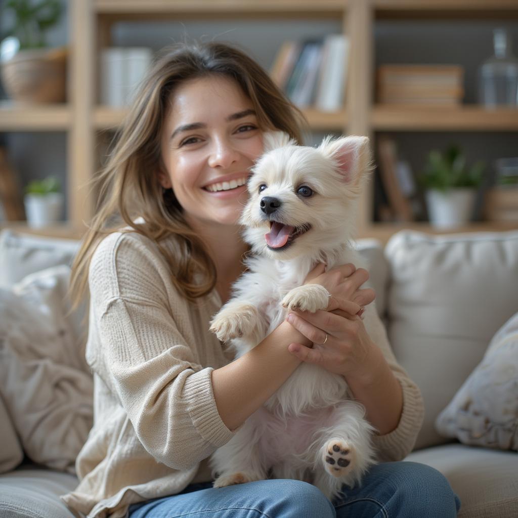 dog happily reunited with owner