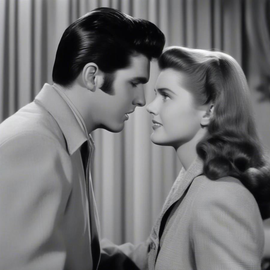 Dolores Hart and Elvis Presley in Loving You Film Still