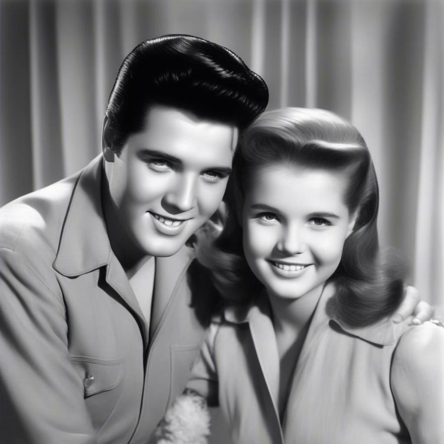 Dolores Hart and Elvis Presley in Loving You Publicity Photo