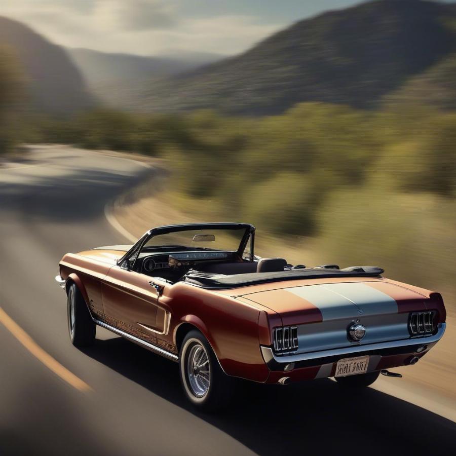 Enjoying the Open Road in a 1967 Mustang Convertible