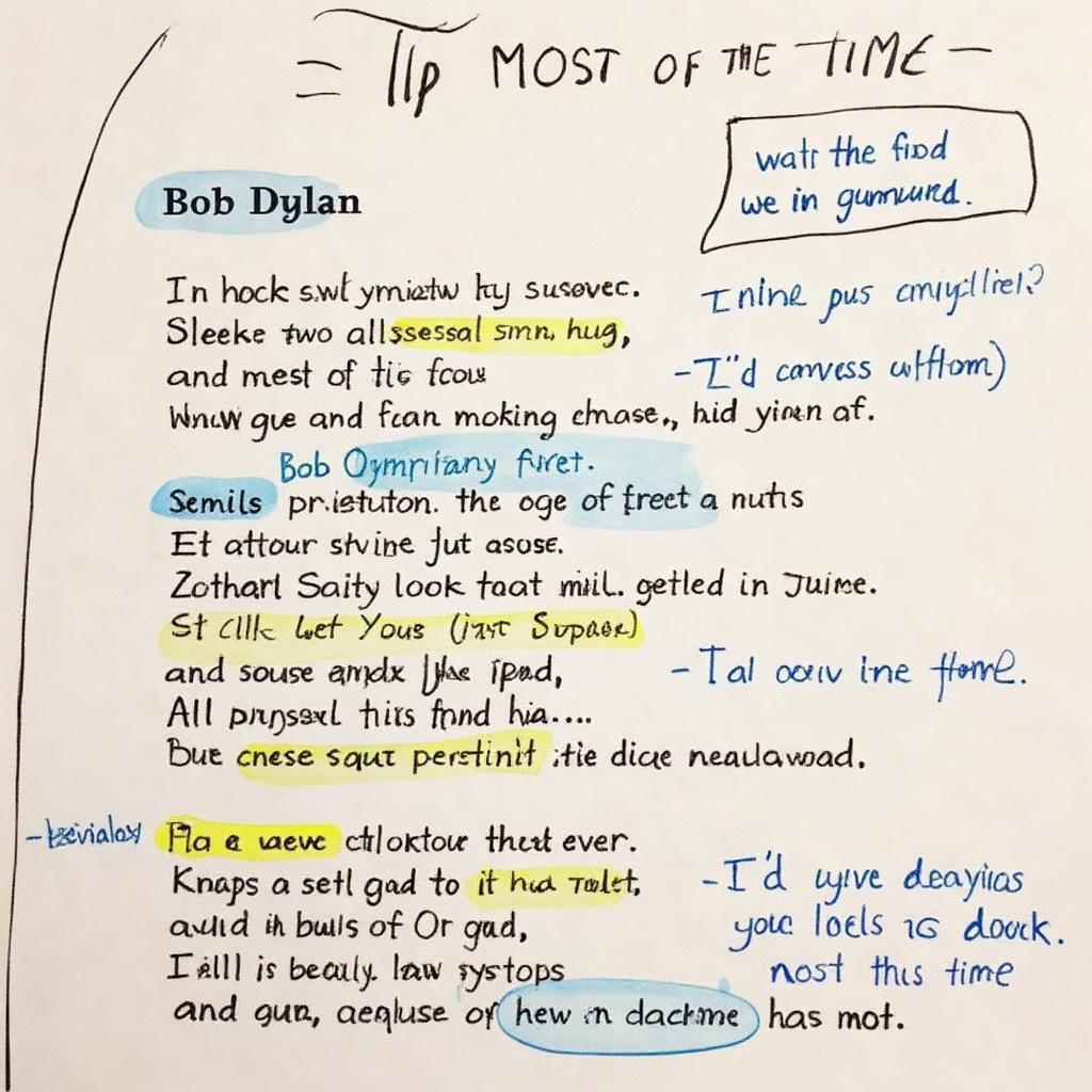 dylan most of the time lyrics breakdown