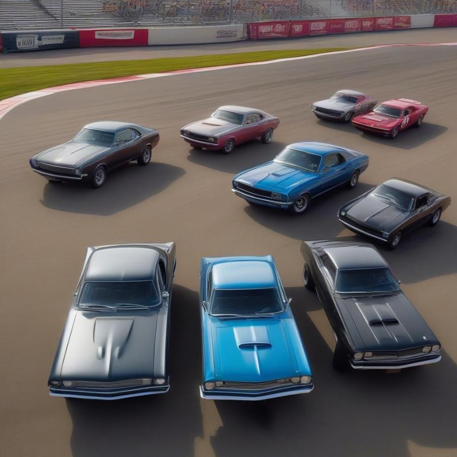 Early Muscle Cars on the Race Track