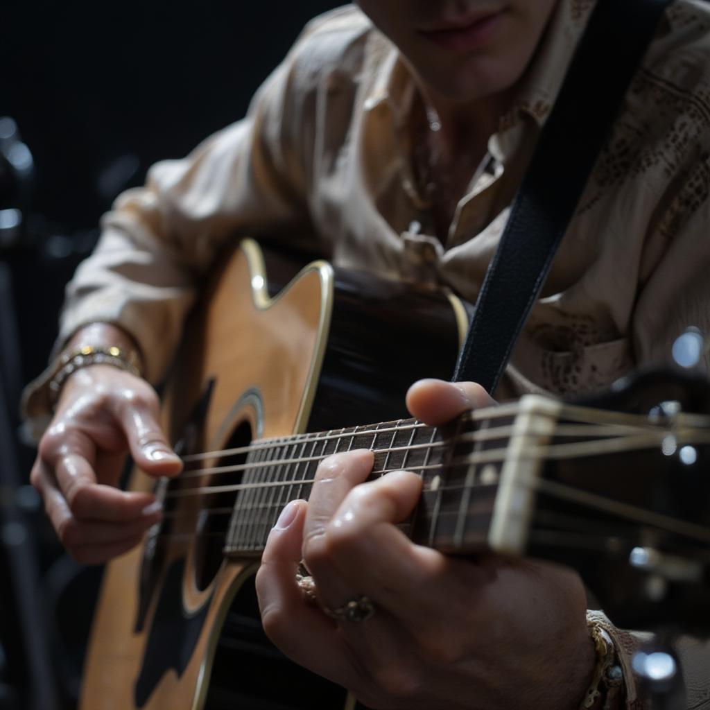 elvis presley plays acoustic guitar