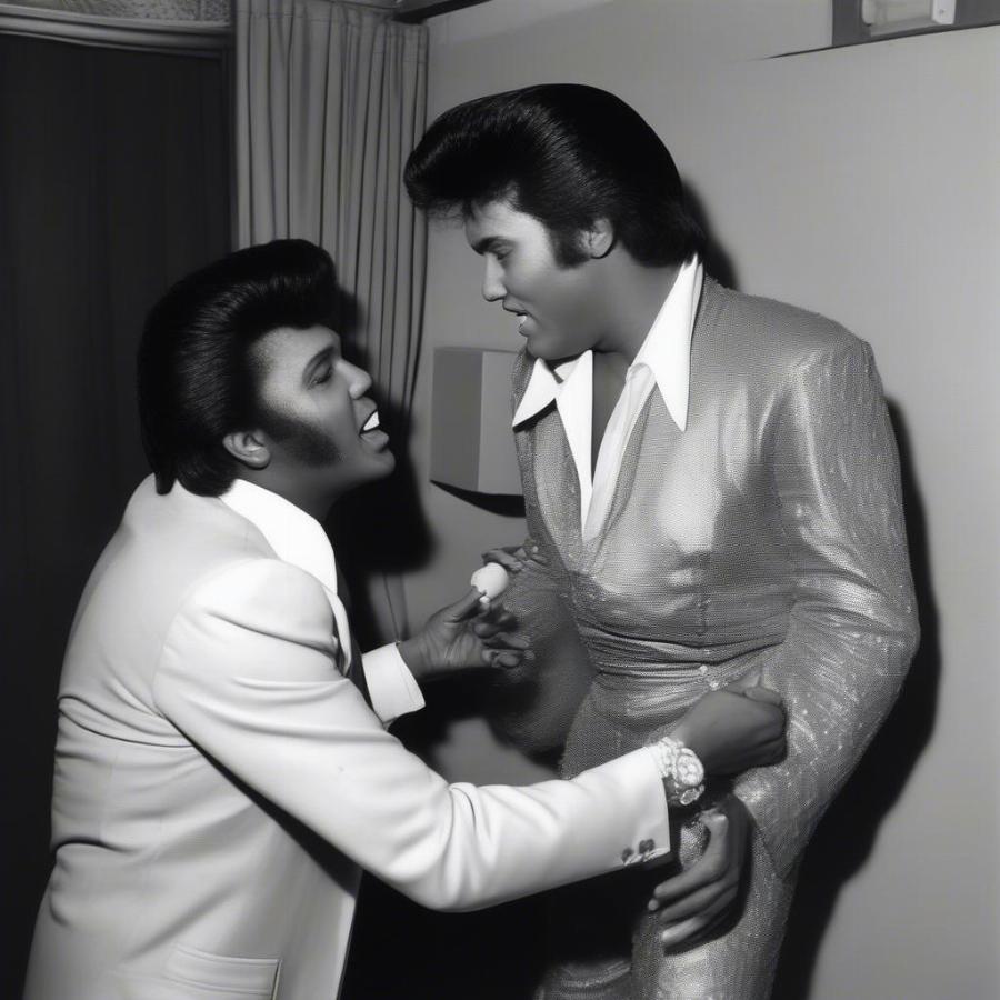 Elvis and Little Richard Backstage