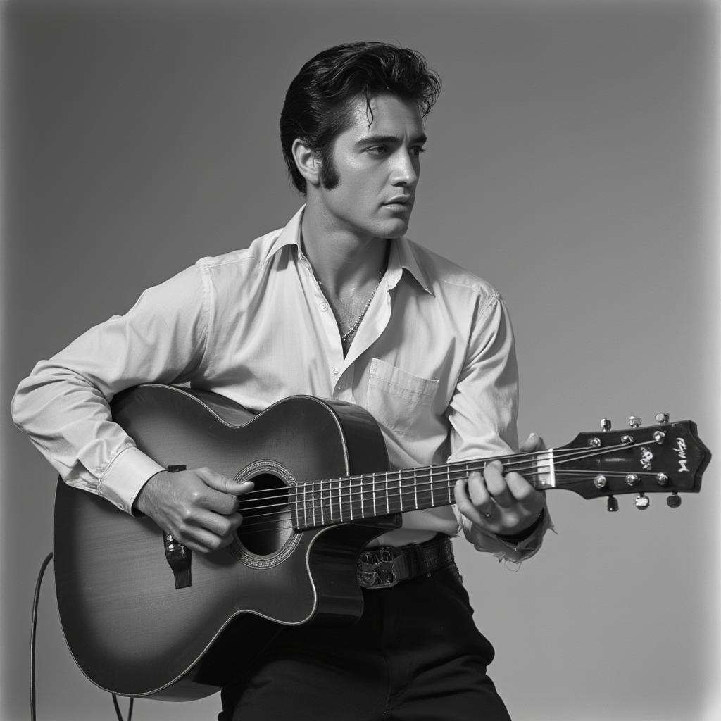 elvis presley love me tender acoustic guitar performance