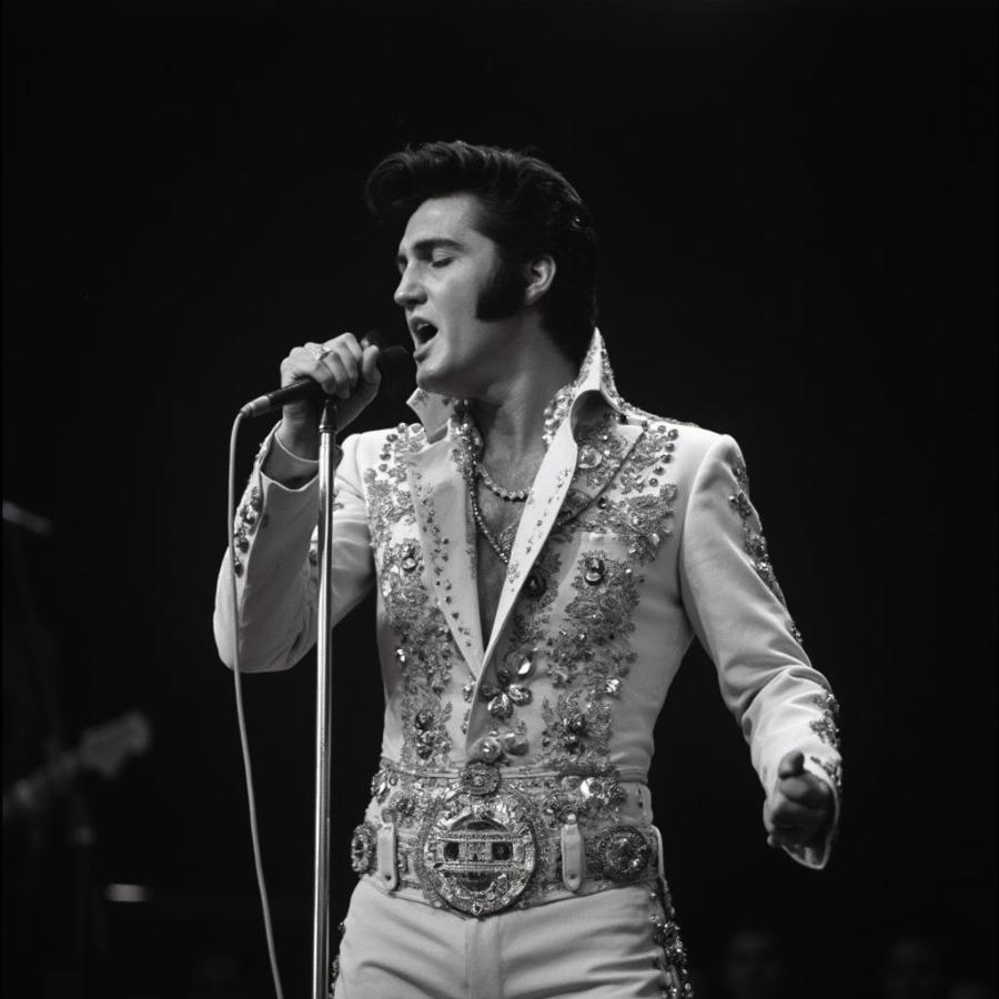 Elvis Presley Performing "It's Only Make Believe" Onstage