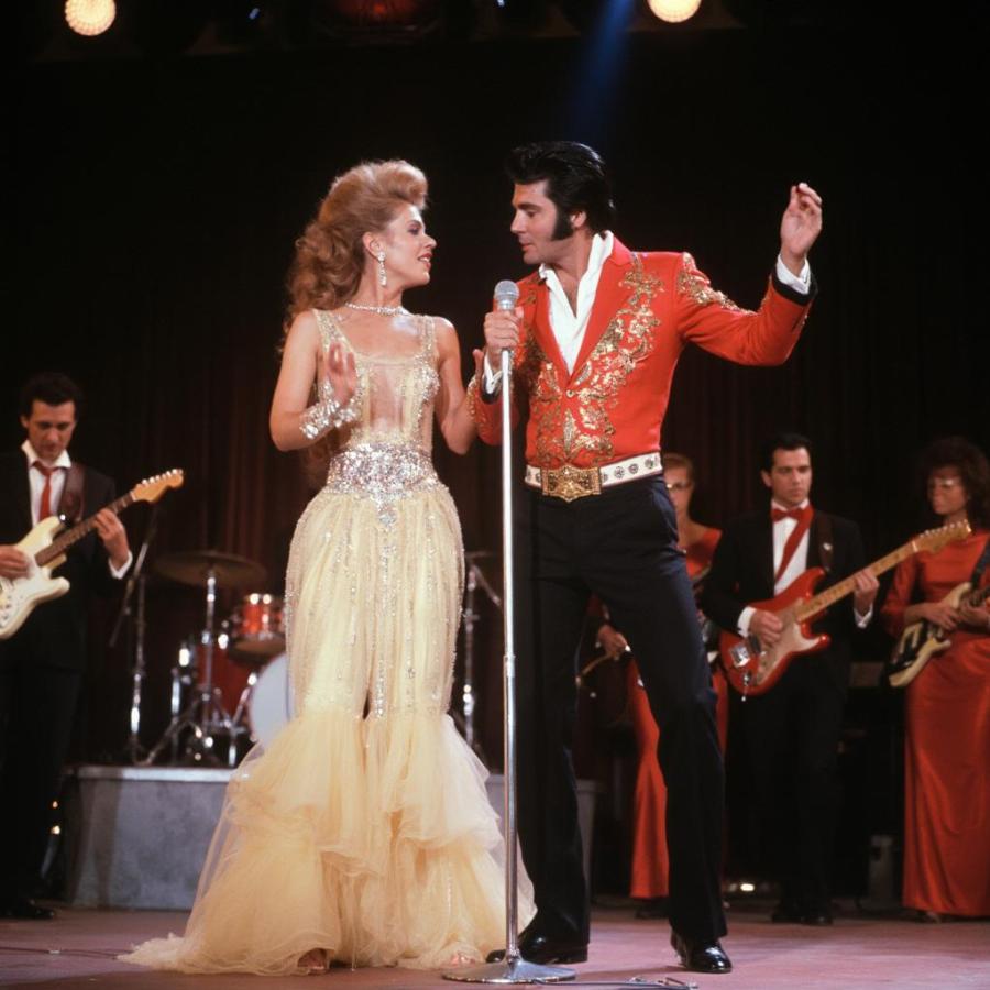 Elvis Presley and Ann-Margret singing in Viva Las Vegas