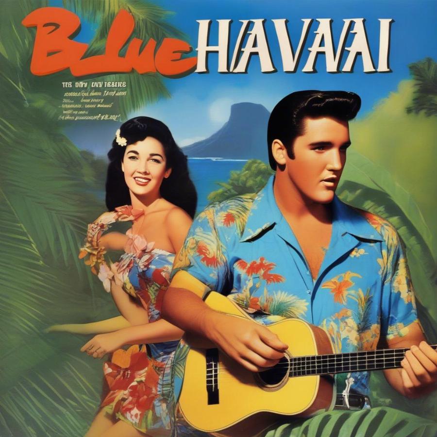 Elvis Presley Blue Hawaii Album Cover