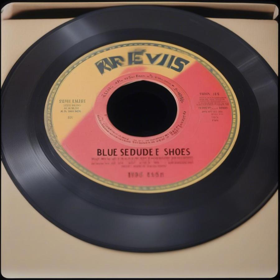 Elvis Presley's Blue Suede Shoes 45 RPM Record