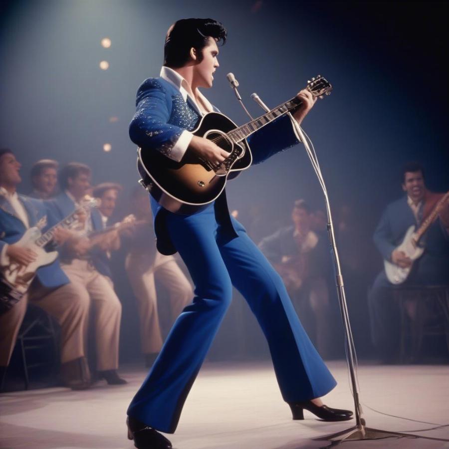 Elvis Presley Performing Blue Suede Shoes Live