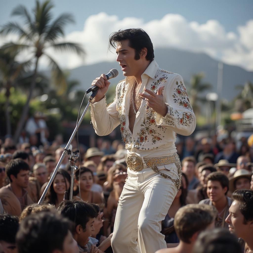 elvis presley live in hawaii concert photo