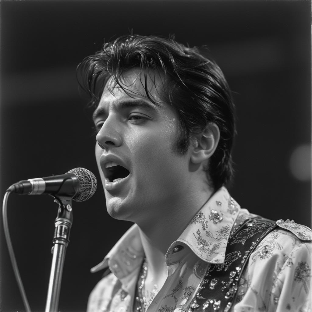 Elvis Presley giving heartfelt performance, conveying authentic emotion