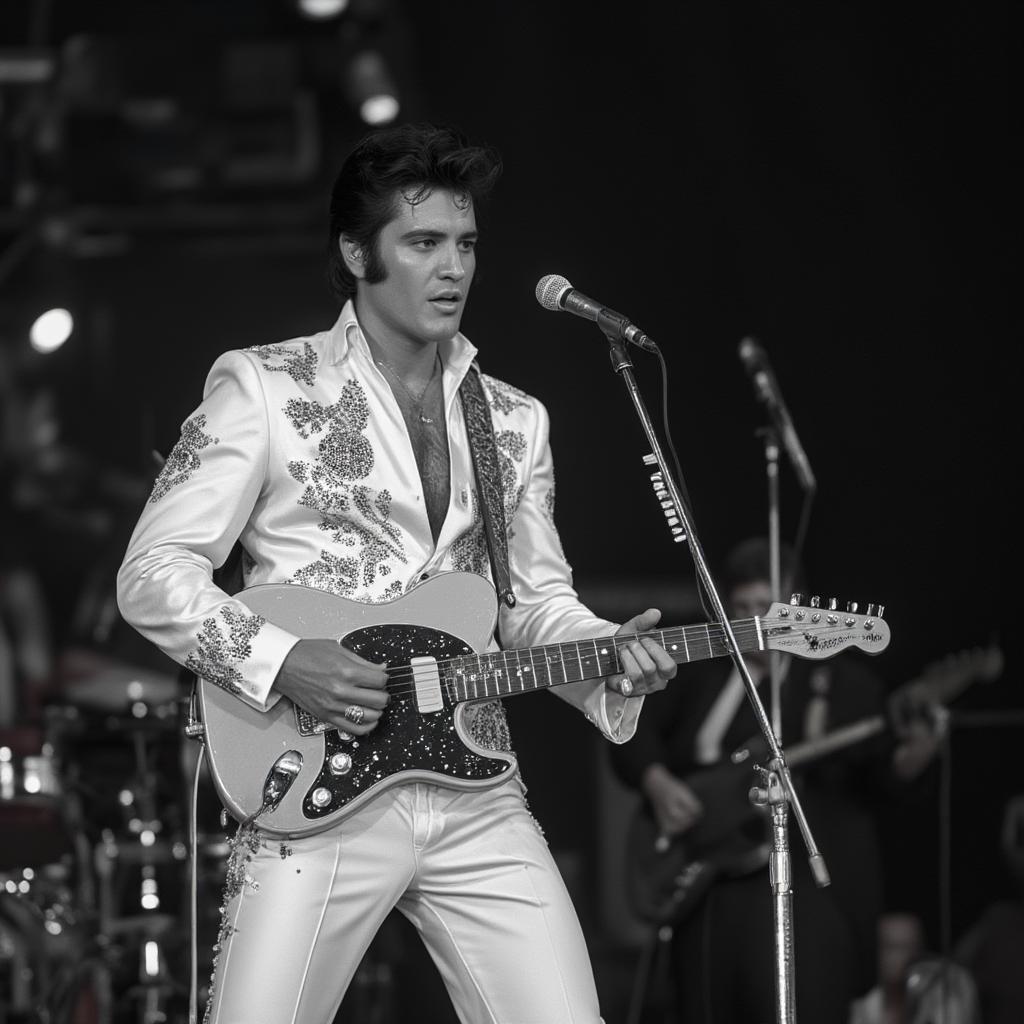 Elvis Presley iconic stage performance