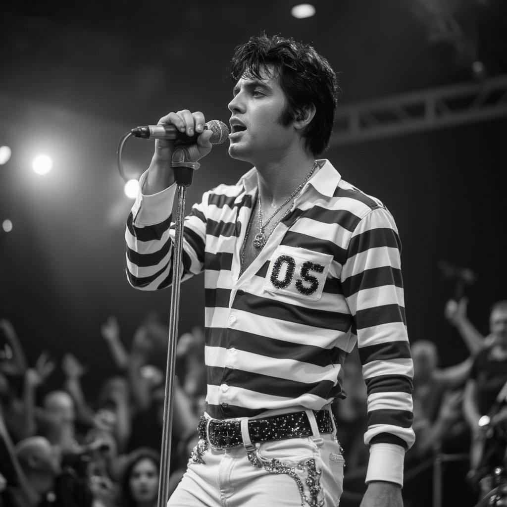 Elvis Presley's electrifying energy during a Jailhouse Rock live performance